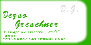 dezso greschner business card